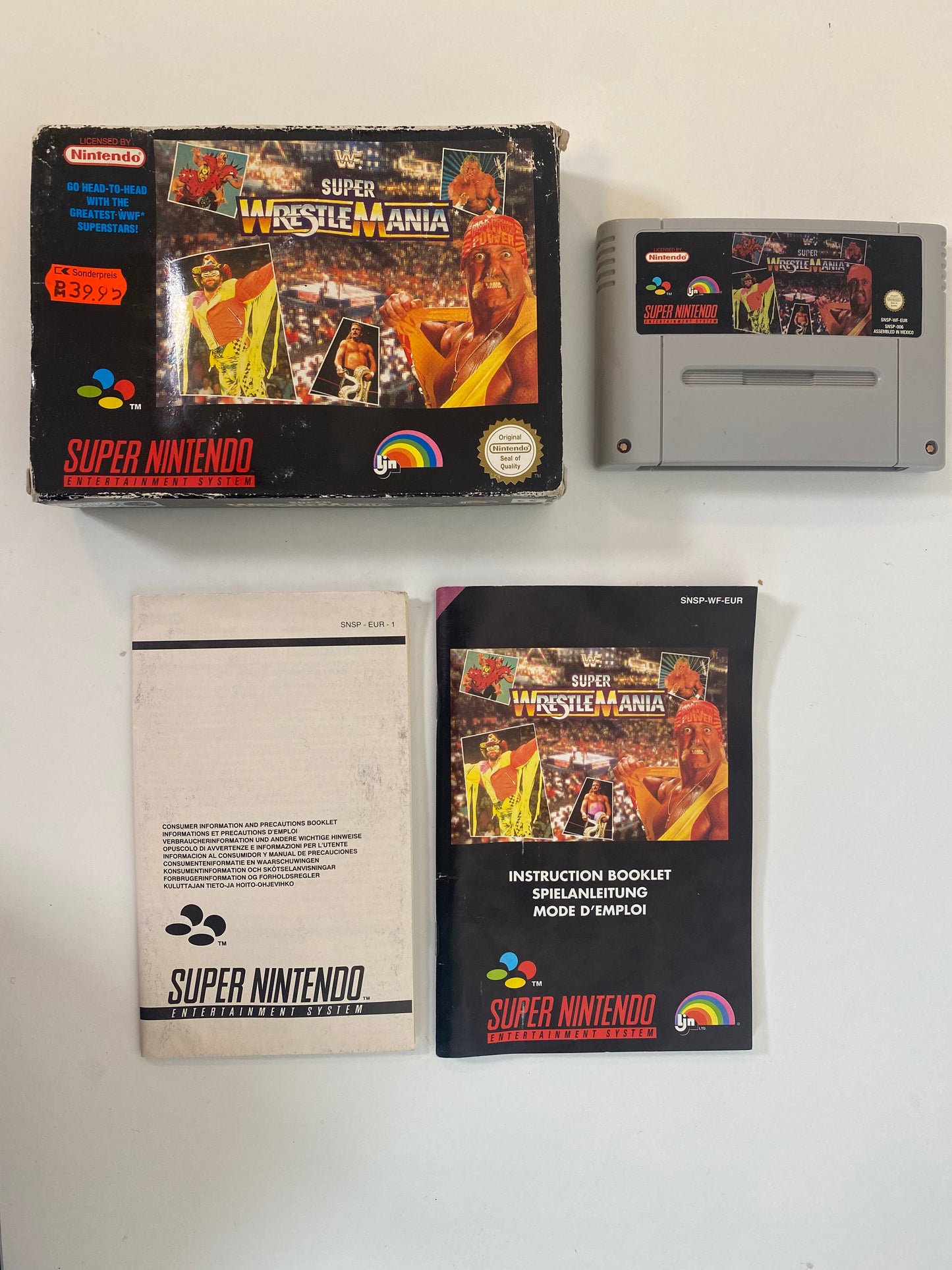 Snes game Super Wrestle Mania OVP with instructions Super Nintendo