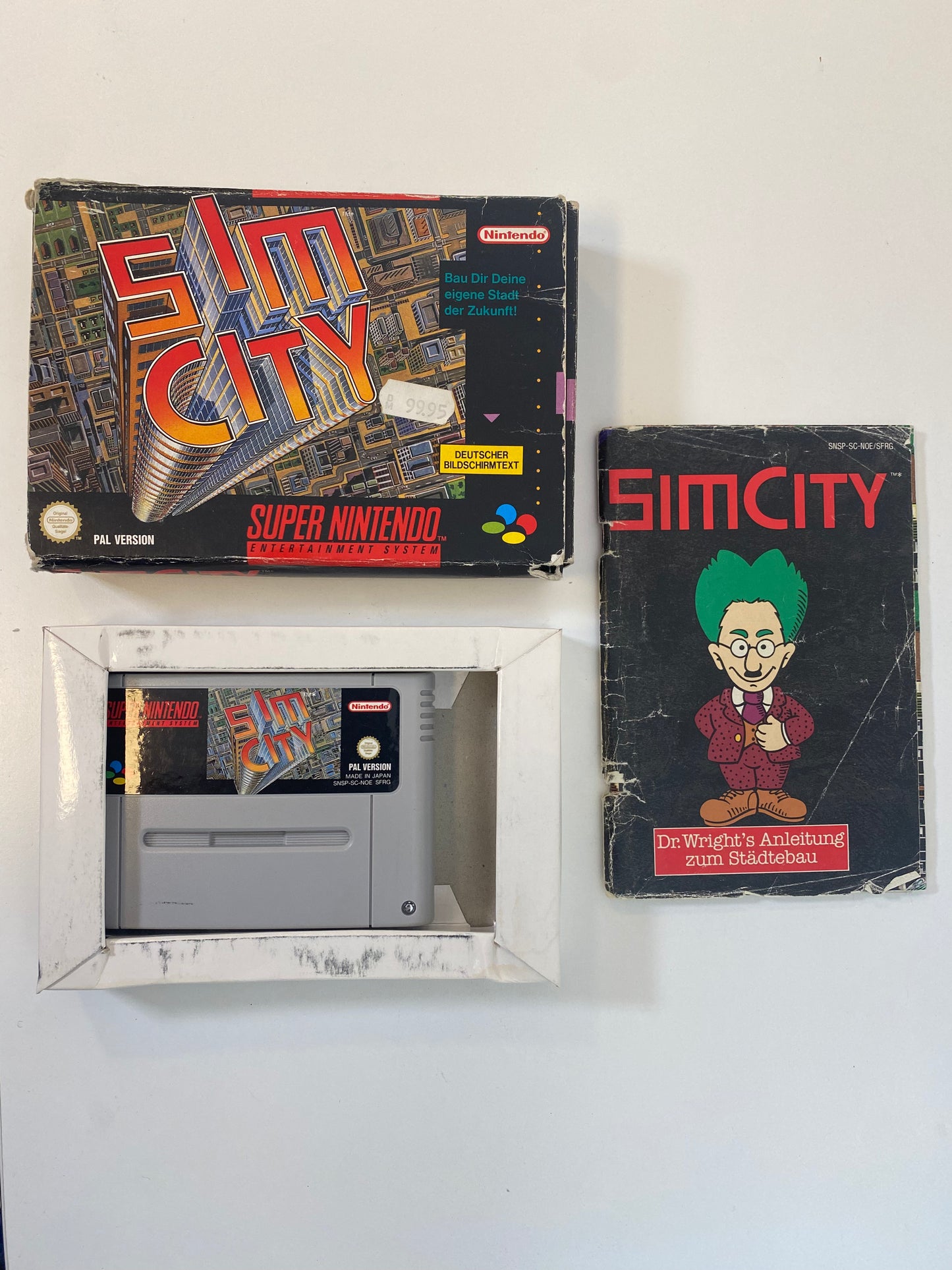 Snes game Sim City OVP with instructions Super Nintendo