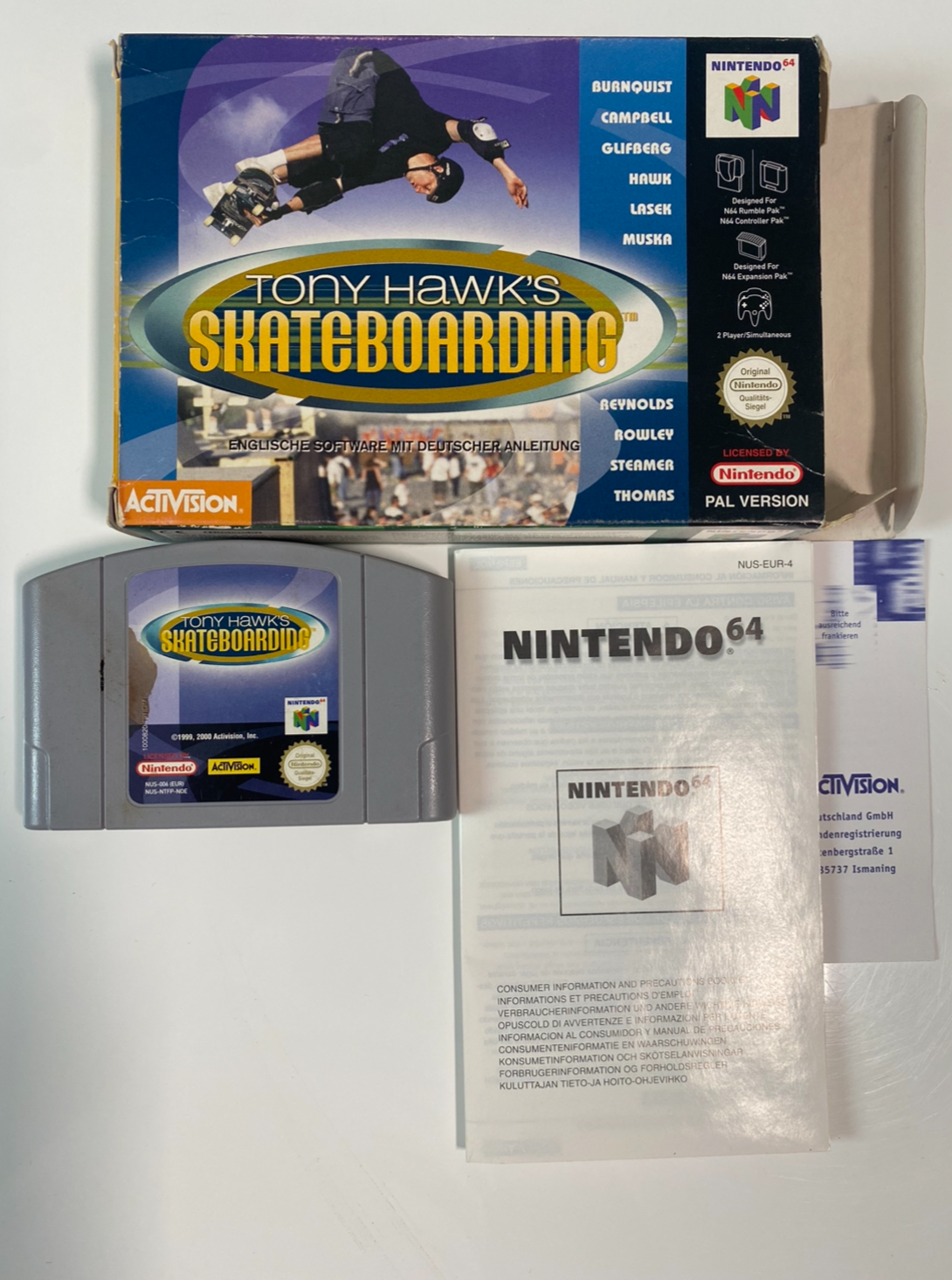 Tony Hawk's Pro Skater - Nintendo 64 Spiel - OVP mit Verpackung