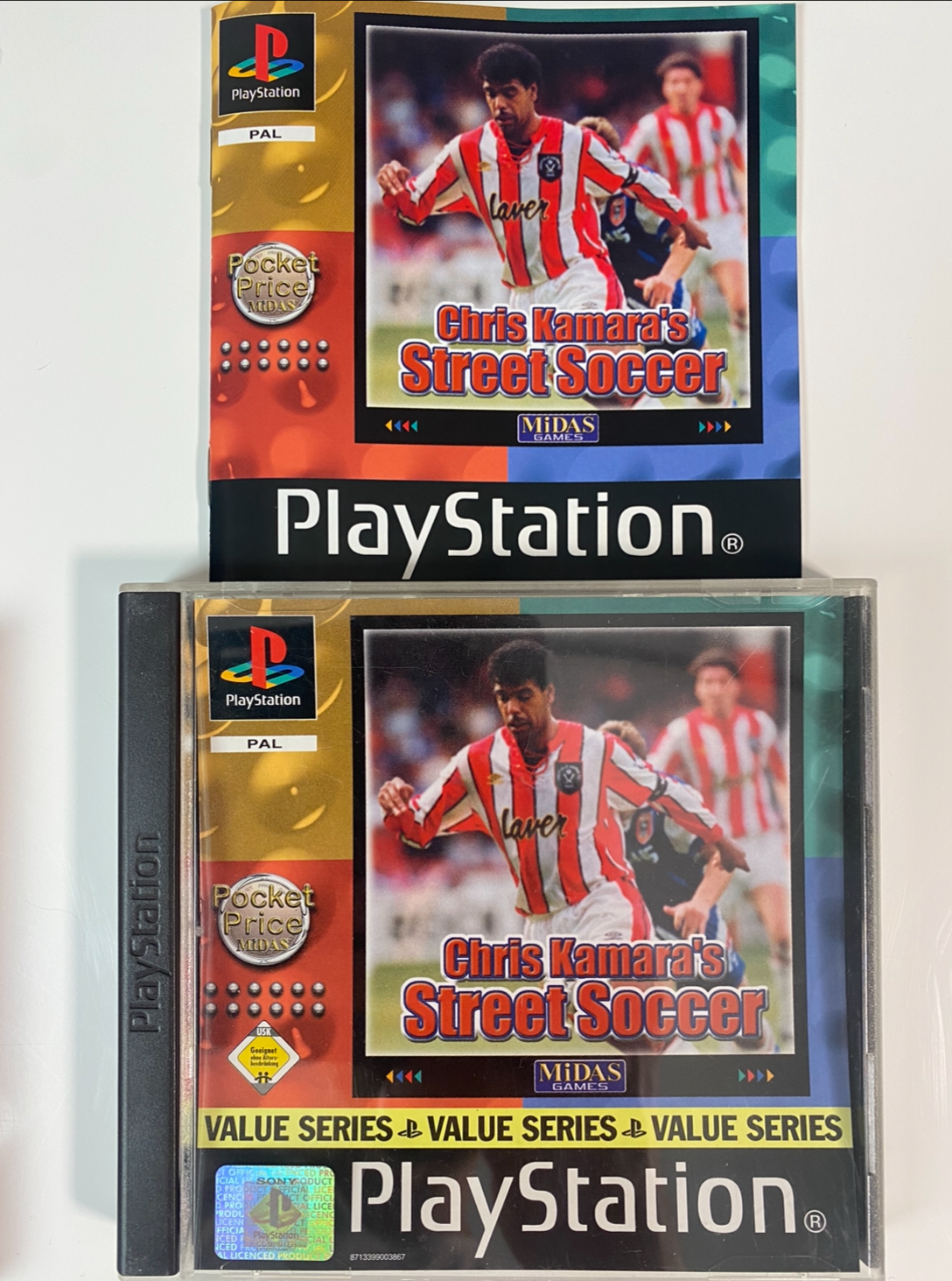 Chris Kamara's Street Soccer - PlayStation 1 game with original packaging and instructions