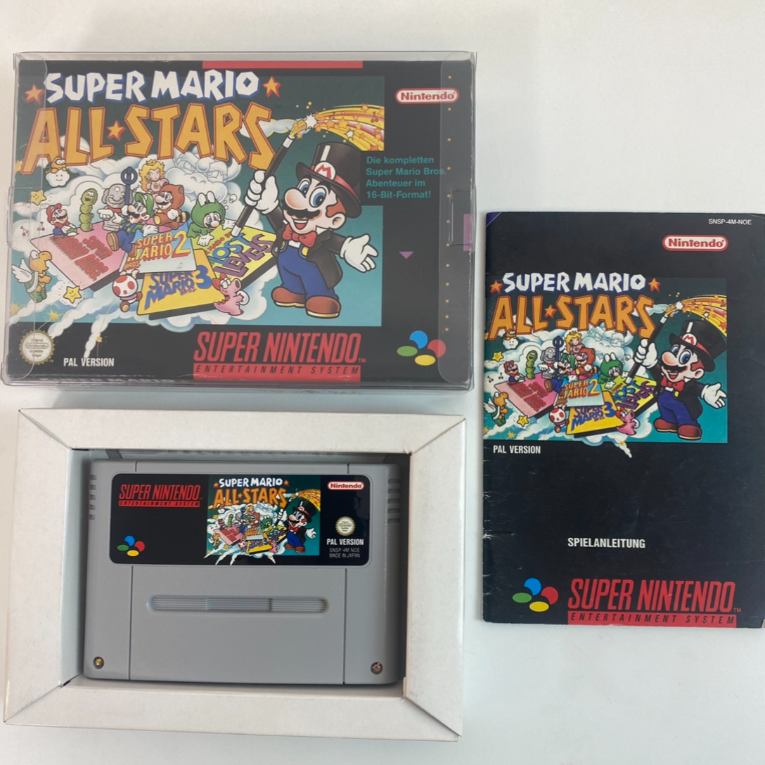 Super Mario All-Stars - Super Nintendo (SNES) - Tested, with original packaging, manual