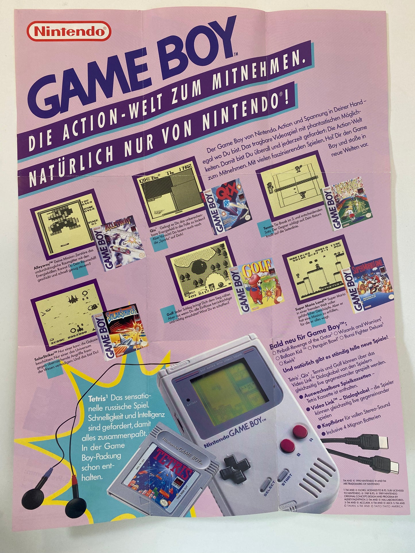 Game Boy Nintendo Information Poster (Original)