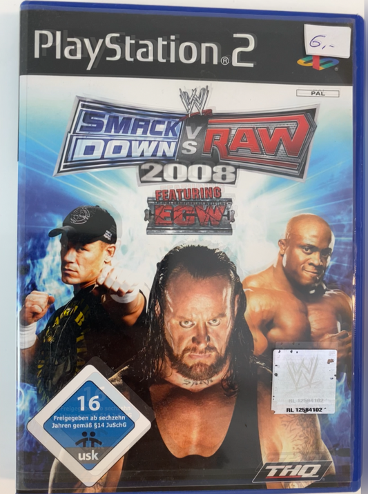 PlayStation 2 Game: WWE SmackDown vs. Raw 2008