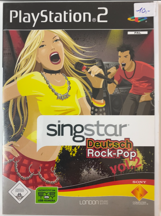 Singstar German Rock-Pop Playstation 2 Game