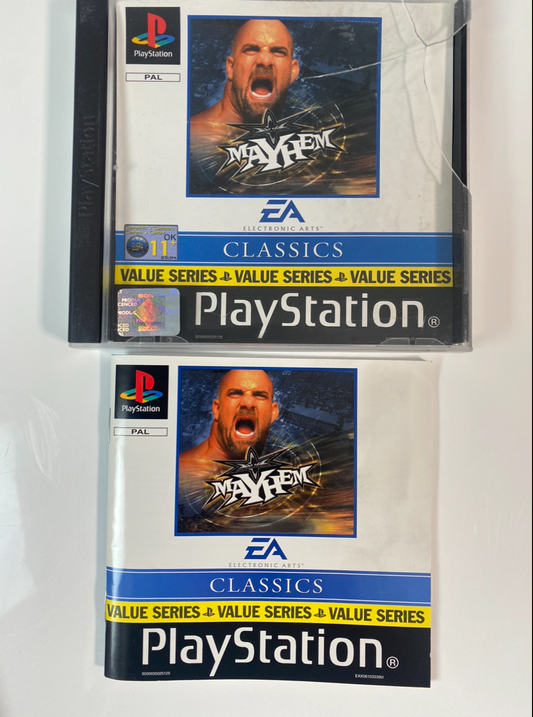 Playstation game Mayhem Classics