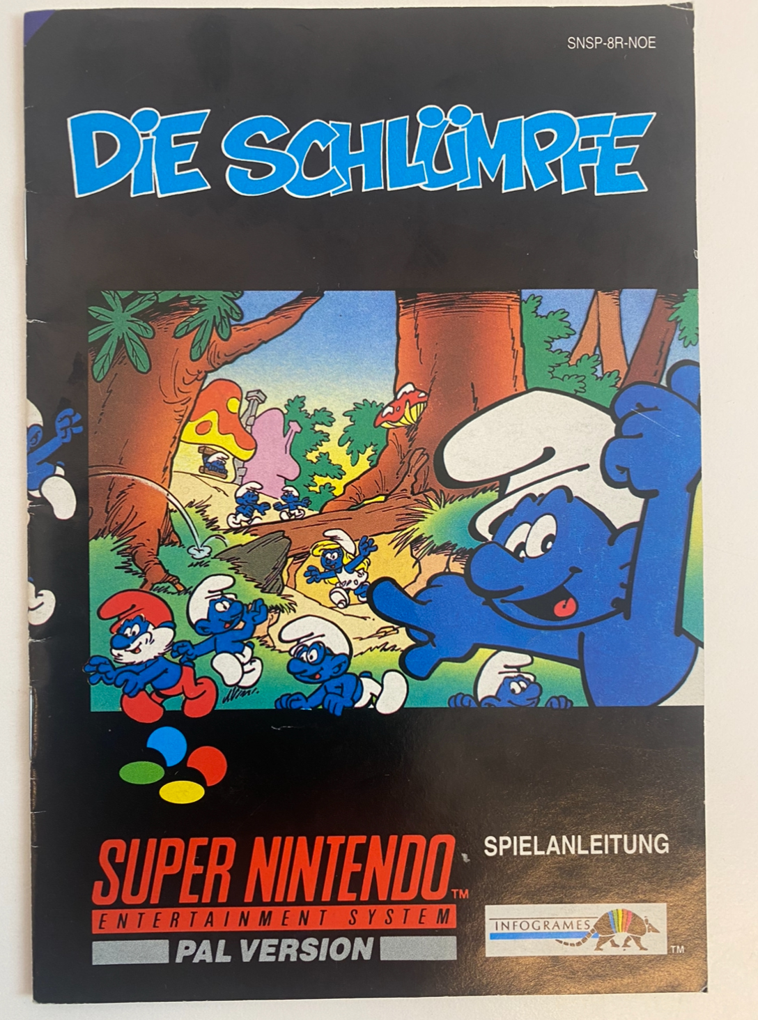 Original manual for the Super Nintendo game "The Smurfs" - Complete and worthy of preservation